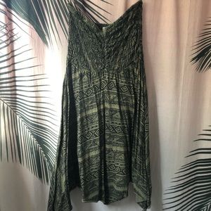 Strapless Billabong Dress Olive Green L